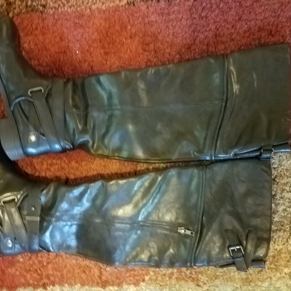 Buy Linzi Black Sonny Over The Knee Long Boots from Next USA Black over the knee leather boots